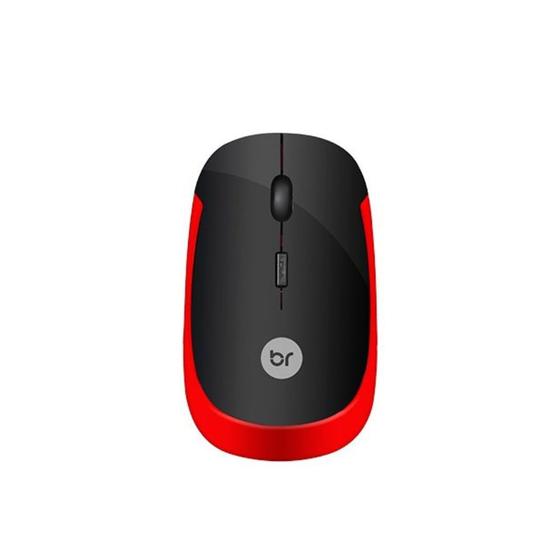 Imagem de Mouse Com Fio Retratil Usb Mini 800dpi Preto/vermelho 0180 Bright