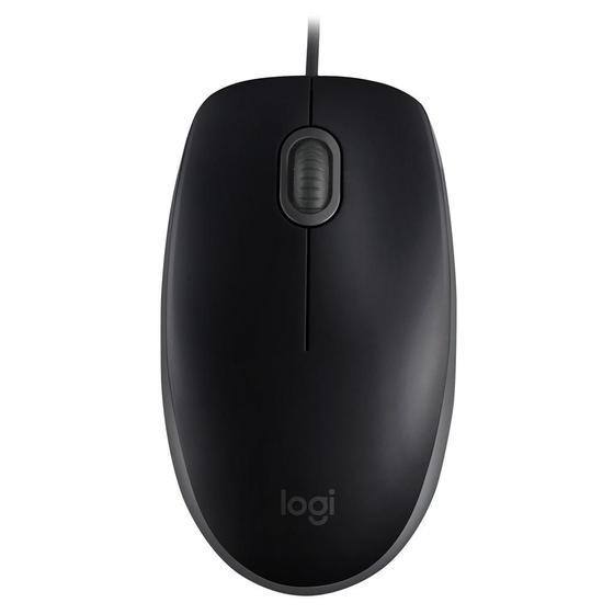 Imagem de Mouse Com Fio USB Clique Silencioso Ambidestro M110 - Logitech - Preto