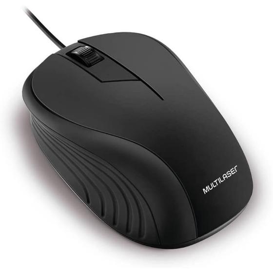 Imagem de Mouse com fio usb emborrachado - multilaser