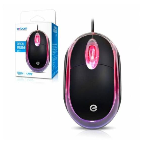Imagem de Mouse com fio USB Exbom MS-09 com Led