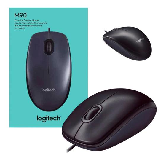 Imagem de Mouse Com Fio USB Logitech M90 1000DPI - Lacrado