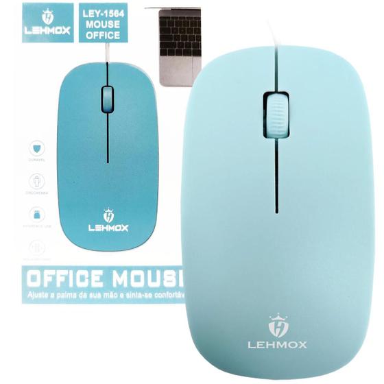 Imagem de Mouse com Fio USB Óptico Ergonômico 3 Botões Office Ultra Leve 