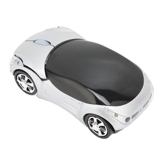 Imagem de Mouse de carro sem fio ASHATA Cool Sport Car 2,4 GHz para PC Silver