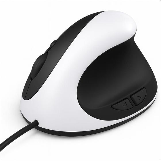 Mouse Ergonômico Com Fio Vertical Conforto 6 Botões 1600 Dpi Cor Preto Usb - X-CELL