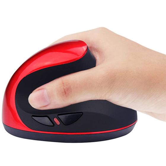 Mouse Ergonômico Vertical Óptico sem Fio 6 Botões Recarregável Evita Dores no Pulso e na Mão Menor preço em Mouse Ergonômico Vertical Óptico sem Fio 6 Botões Recarregável Evita Dores no Pulso e na Mão