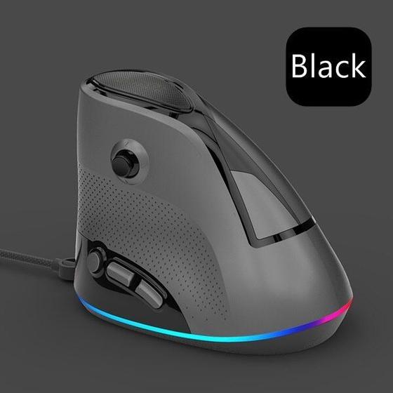 Imagem de Mouse Ergonômico Vertical Wokex AJ307 com Fio RGB - 4000 DPI