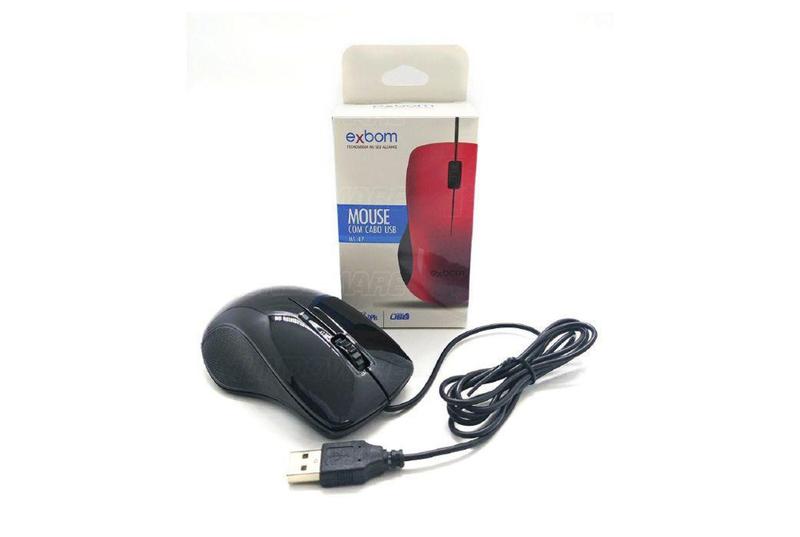 Imagem de Mouse Exbom MS-47 Optico c/ Fio - preto