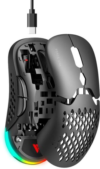 Imagem de Mouse Force One Lynx 19.000 Dpi /Rgb /Wireless/Até 70H Bat