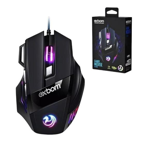 Imagem de Mouse gamer 3.200 dpi 7d led rgb com fio ms-g270 warrior