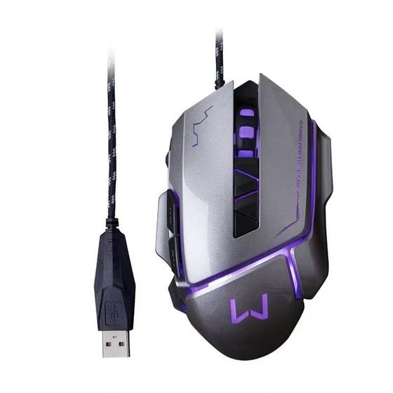 Imagem de Mouse Gamer 3200 DPI Grafite Usb Warrior  MO262