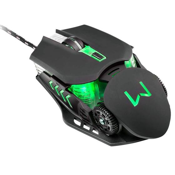 Mouse Gamer 3200DPI USB Multimídia 4 Cores LED Warrior Keon Multilaser MO267 Preto Menor preço em Mouse Gamer 3200DPI USB Multimídia 4 Cores LED Warrior Keon Multilaser MO267 Preto