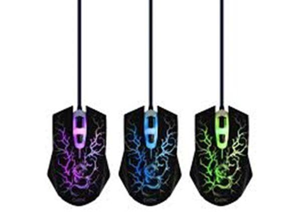 Imagem de Mouse Gamer Action 6 Botoes Led 7 Cores Oex Game -  Ms300  - Preto