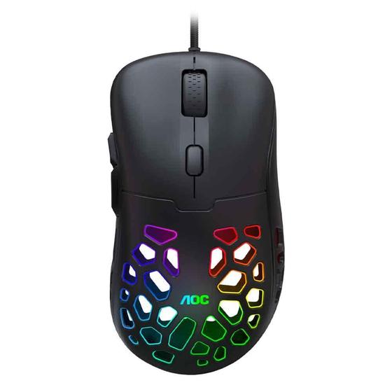 Mouse Usb Óptico Led 16000 Dpis Gm510 Gm510b/fg AOC