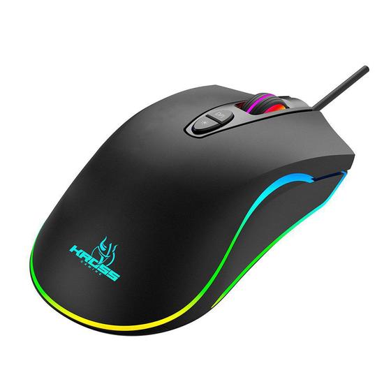 Imagem de Mouse Gamer c/ Fio Kross Gungnir USB 4800 DPI Preto KE-MG125