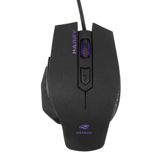 Imagem de Mouse Gamer C3Tech Harpy MG-100BK, USB, 3200DPI