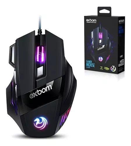 Imagem de Mouse Gamer Com Fio Exbom MS-G260 RGB 3200 DPI 7 Botoes