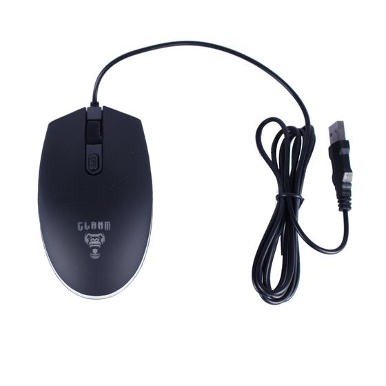 Imagem de Mouse gamer com fio jungle cl-mj003 preto/led/3200dpi/4d 1,5m