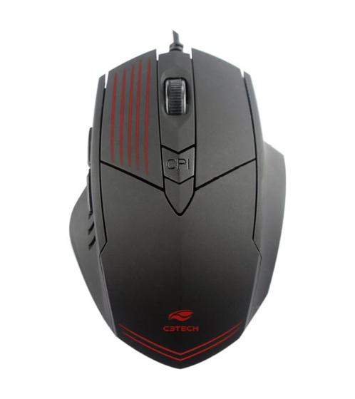 Imagem de Mouse Gamer Com LED Mulicores USB 2.0 Gold 6 Botoes 2400dpi Sensor A6018S C3Tech MG-10BK