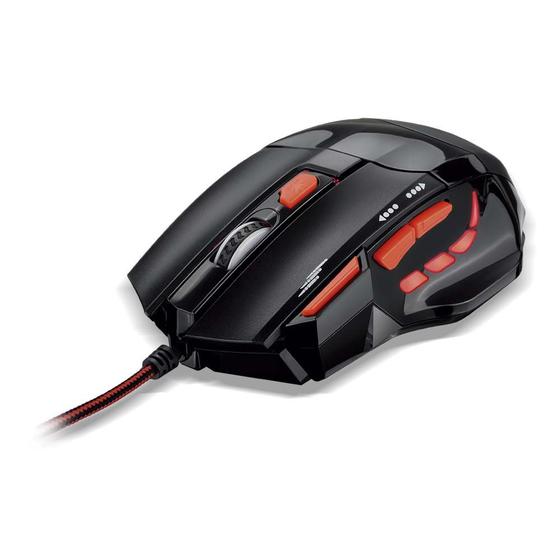 Mouse Gamer com Rapid Fire 2400DPI Preto/Vermelho Multilaser - MO236 Menor preço em Mouse Gamer com Rapid Fire 2400DPI Preto/Vermelho Multilaser - MO236