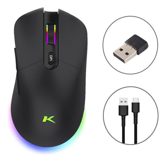 Imagem de Mouse Gamer Dual USB Wireless 10000DPI Full RGB Com Software
