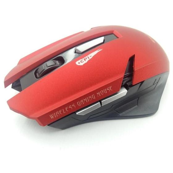 Imagem de Mouse Gamer E-1700 1600 DPI 6 Botões LED RGB Red