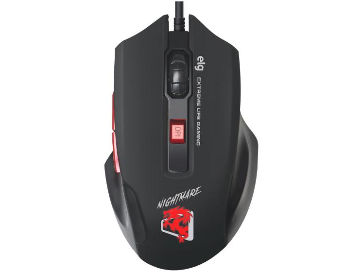 Imagem de Mouse Gamer ELG Óptico 4000DPI 6 Botões