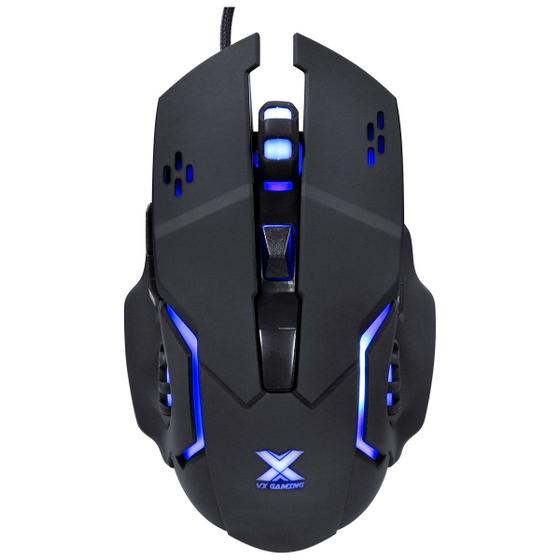 Imagem de Mouse Gamer Galatica 2400 Dpi Led Azul Cabo Usb 1,8 Metros Trançado