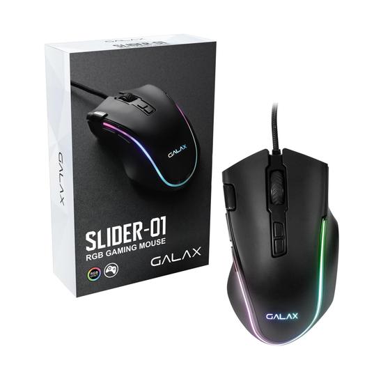 Imagem de Mouse Gamer Galax SLIDER-01 7200 DPI 8 Botões RGB Preto