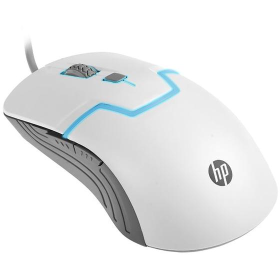 Imagem de Mouse Gamer HP M100S USB Ate 3.200 Dpi - Branco/Cinza