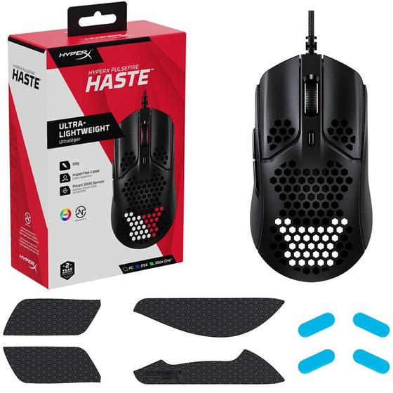 Mouse 1600 Dpis Haste Rgb Hmsh1-a-bk/g Hyperx