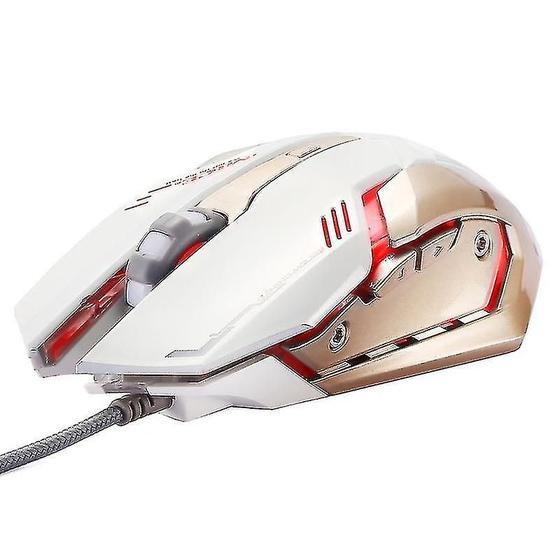 Imagem de Mouse Gamer Imice V8 com Fio - 6 Botões, 4000 DPI, Luz LED RGB