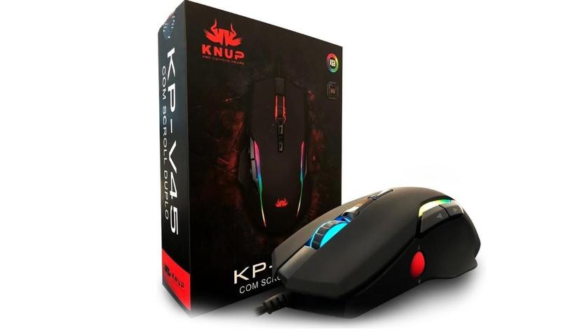 Imagem de Mouse Gamer LED com 7 Botões USB 7200 DPI KNUP - KP-MU011