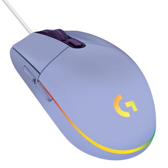 Imagem de Mouse Gamer Logitech G203 LIGHTSYNC RGB, Efeito de Ondas de Cores, 6 Botões Programáveis e Até 8.000 DPI, Lilás - 910-005852