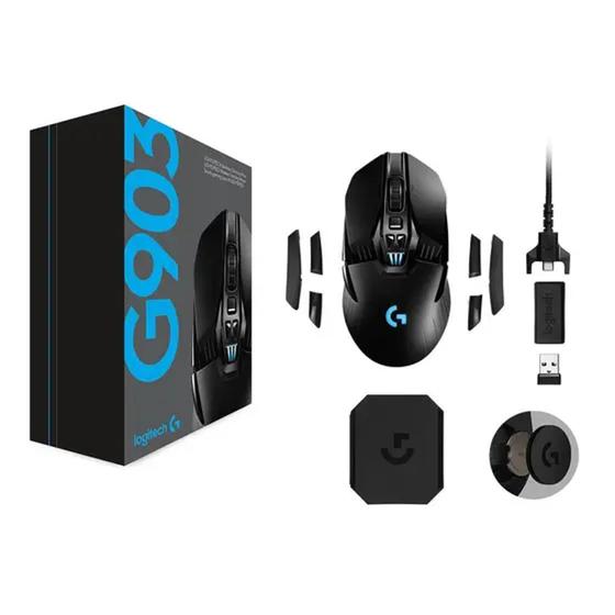 Mouse Gamer Logitech G903 Sem fio Lightspeed Menor preço em Mouse Gamer Logitech G903 Sem fio Lightspeed