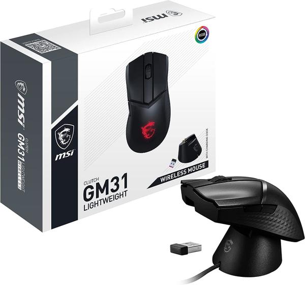 Imagem de Mouse Gamer MSI Clutch GM31 - Sem Fio, Leve e com 12K DPI