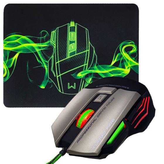 Mouse Usb Óptico Led 3200 Dpis Warrior Turbo Fire Rayner Mo207 Multilaser