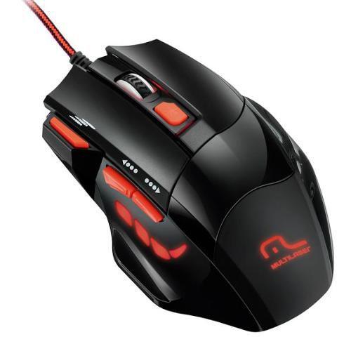 Mouse Gamer Multilaser Xgamer 2400 DPI 7 Botões Preto/Vermelho MO236 Menor preço em Mouse Gamer Multilaser Xgamer 2400 DPI 7 Botões Preto/Vermelho MO236