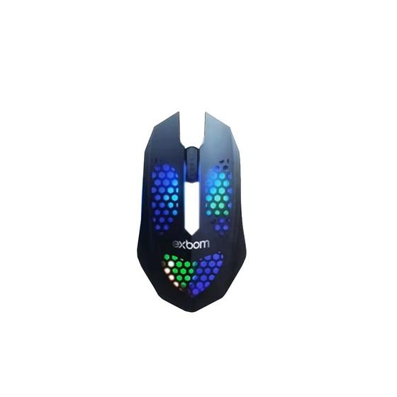 Imagem de Mouse Gamer Óptico Com Fio Iluminado RGB 1200dpi Exbom Ms-C3