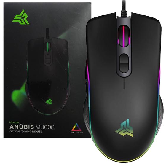 Imagem de Mouse Gamer Para Jogos 4800 DPI Óptico com LED RGB USB 7 Botões