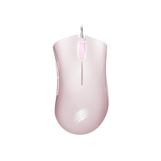 Imagem de Mouse Gamer PC Rosa USB Iluminação LED Branco Design Ergonômico Clique Suave