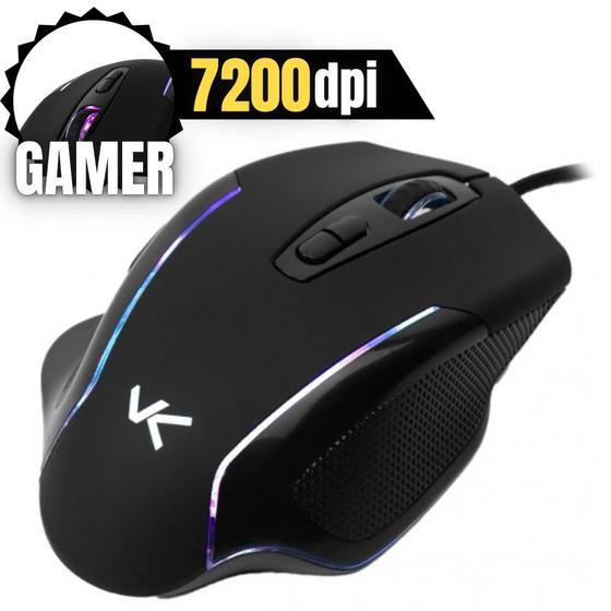 Imagem de Mouse Gamer Profissional de Alta Performance Ergonômico S29 7200DPI 7 BOTOES LED RGB CABO 1,8M