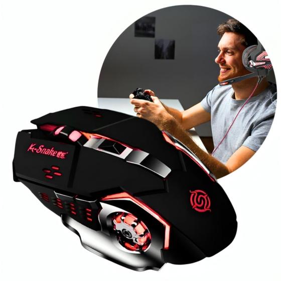 Imagem de Mouse Gamer Profissional Sensor Óptico Com Led  7 CoresUsb