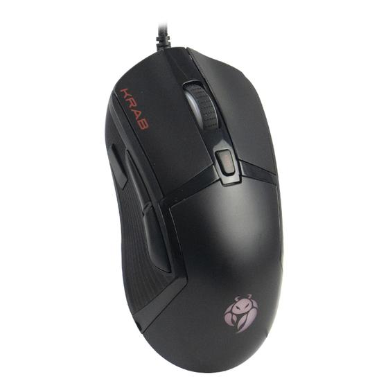 Imagem de Mouse Gamer Quanta Krab Chimera KBGMR50 - com Fio - 12000DPI - 7 Botoes - Preto