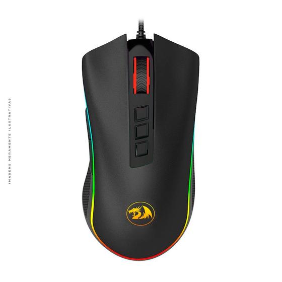 Imagem de Mouse Gamer Redragon Cobra, RGB, USB 2.0, 12400 DPI, 8 Botões, Preto - M711 (V2)