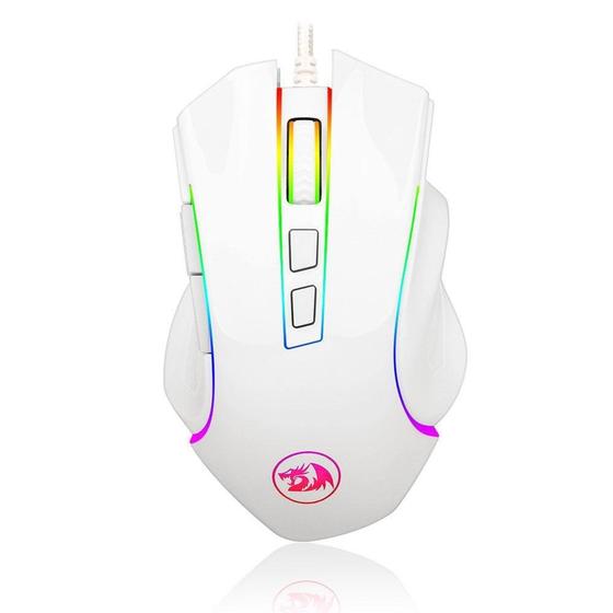 Imagem de Mouse Gamer Redragon Griffin M607, RGB, 7200DPI, 6 Botões, White Lunar - M607W