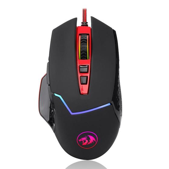 Mouse Gamer Redragon Inspirit 2, RGB, 12400DPI, 7 Botões, USB, Preto e Vermelho - M907 RGB Menor preço em Mouse Gamer Redragon Inspirit 2, RGB, 12400DPI, 7 Botões, USB, Preto e Vermelho - M907 RGB