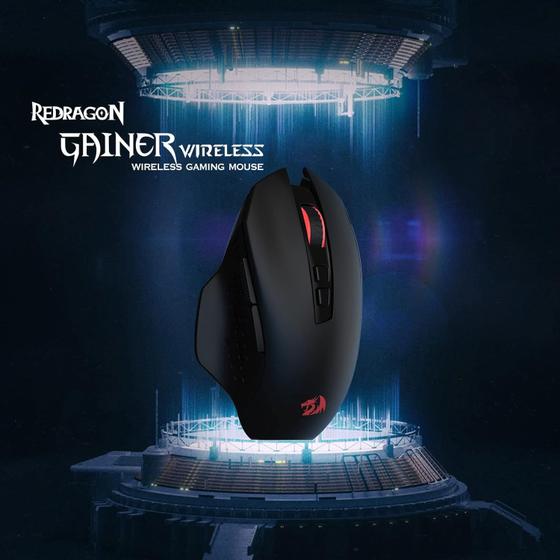 Imagem de Mouse Gamer Redragon M656 Gainer Sem Fio - Preto