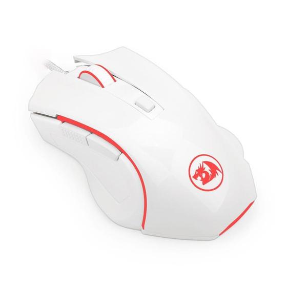 Imagem de Mouse Gamer Redragon Nothosaur, 3200DPI, Com LED, Branco - M606W