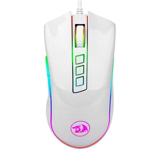 Imagem de Mouse Gamer Redragon Rgb Cobra M711W Branco 10000 Dpi