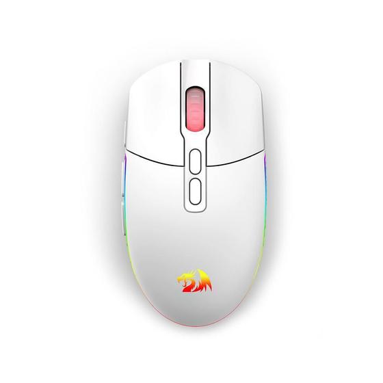 Imagem de Mouse Gamer Redragon Sem Fio Invader Pro Branco M719W-Pro